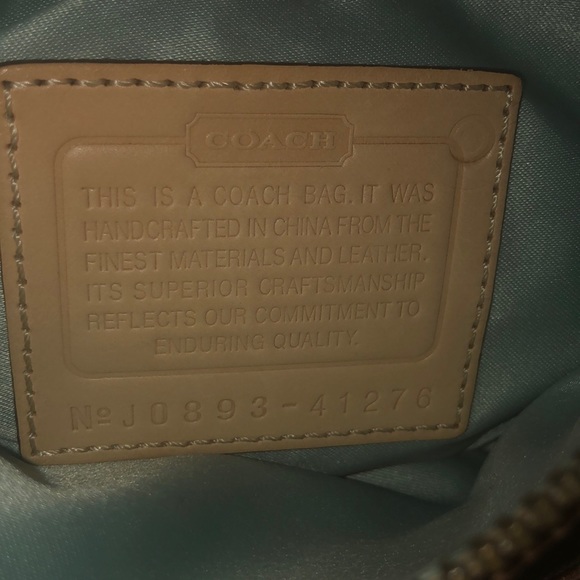 Coach Metallic Gold Leather Crossbody - Picture 6 of 9